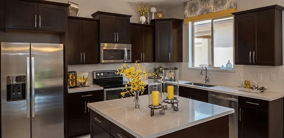 Cabinet painting results with freshly painted kitchen cabinets in Omaha, NE